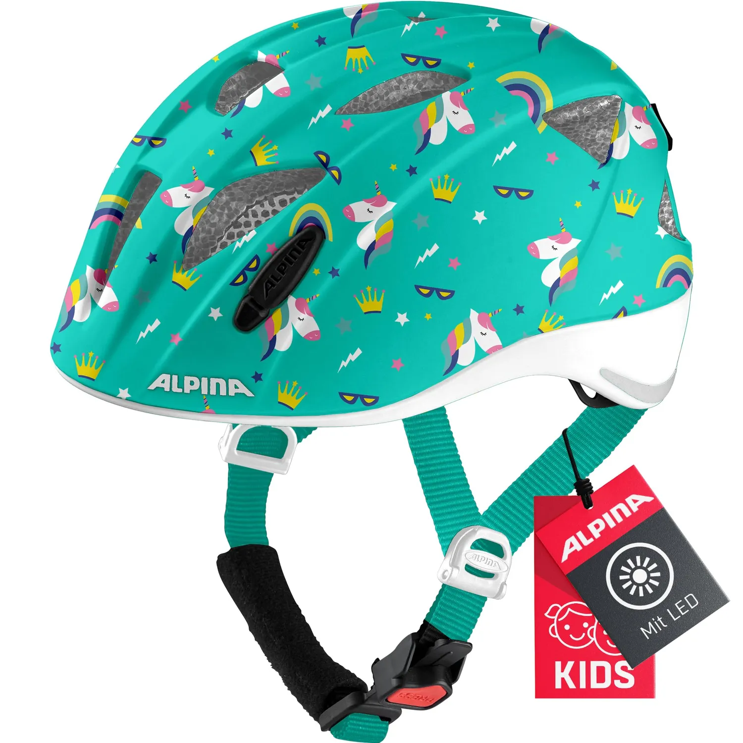 Alpina Ximo Flash casco bimbo 45-49 reflective luce