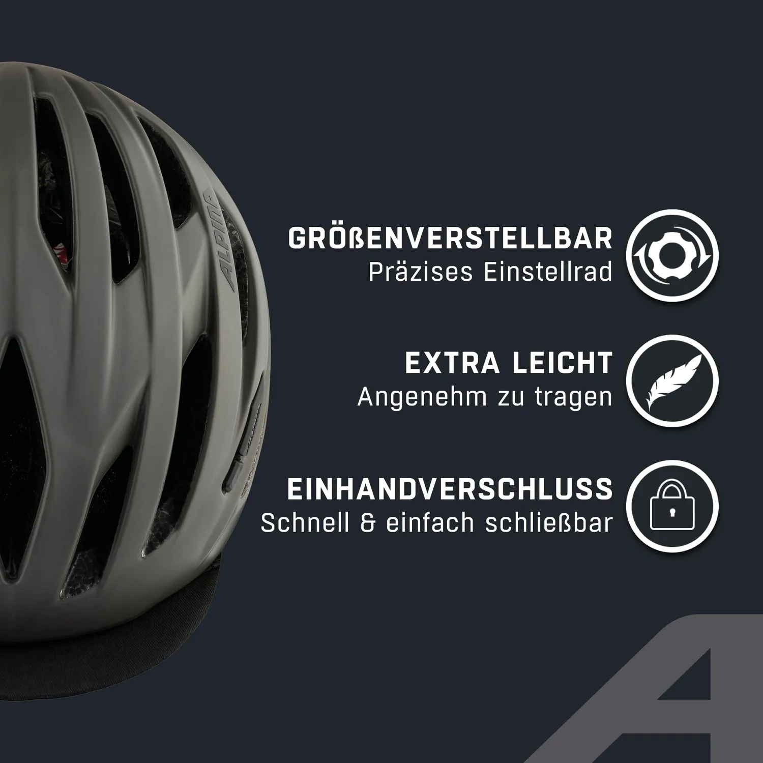 Alpina Path casco bici coffee-grey matt 55-59 cm leggero