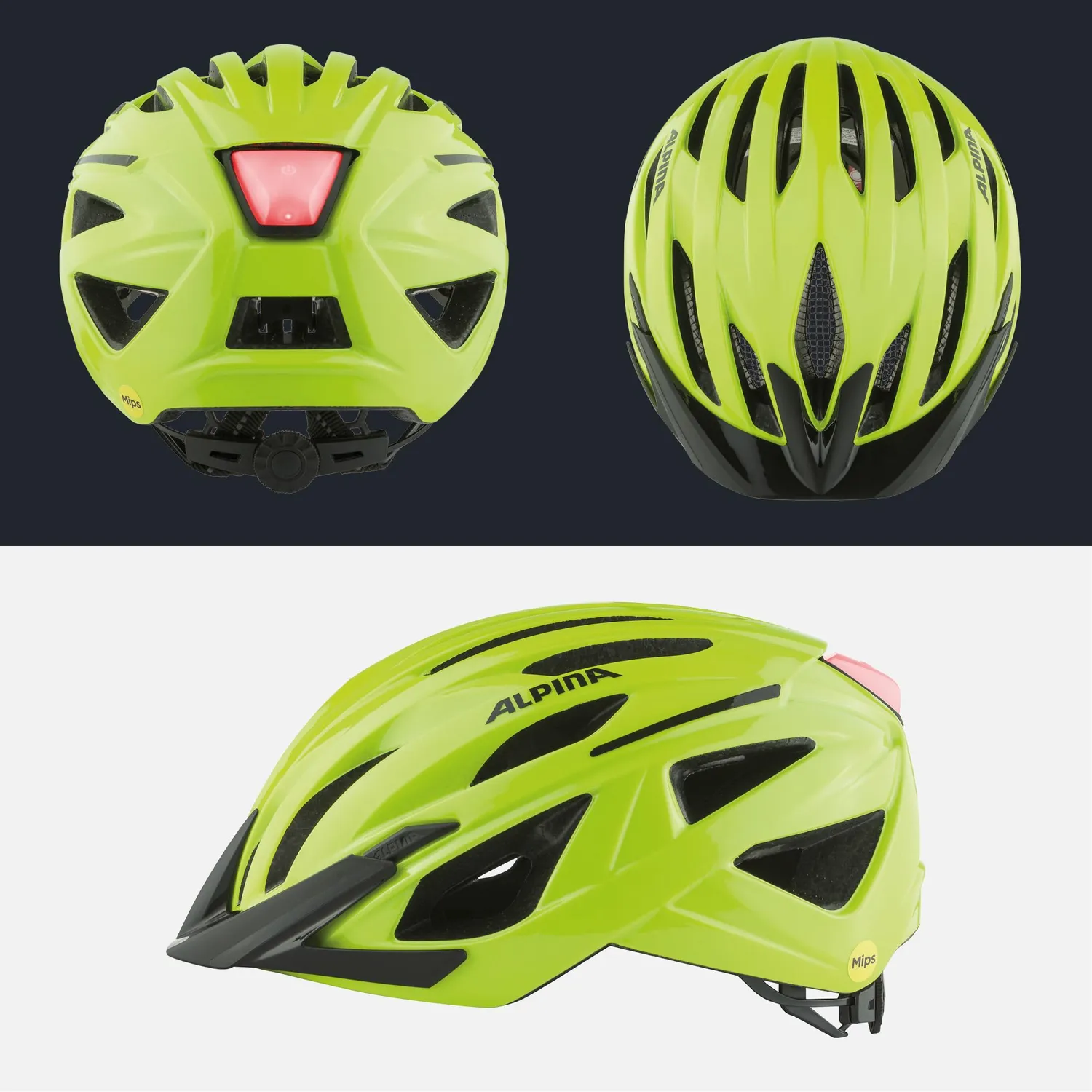 Alpina Gent MIPS casco bici 51-56 be visible gloss