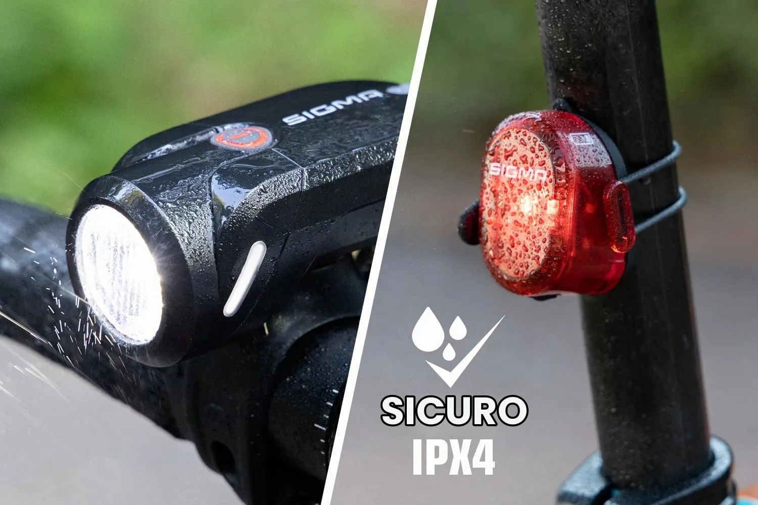 Sigma Aura 35 + Nugget II kit luci bici ricaricabile