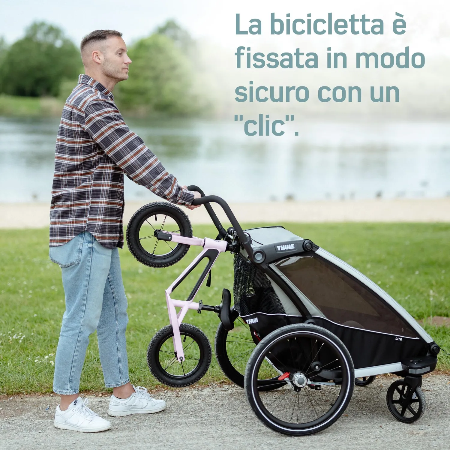 Borgen supporto bici Thule Chariot nero 14 pollici