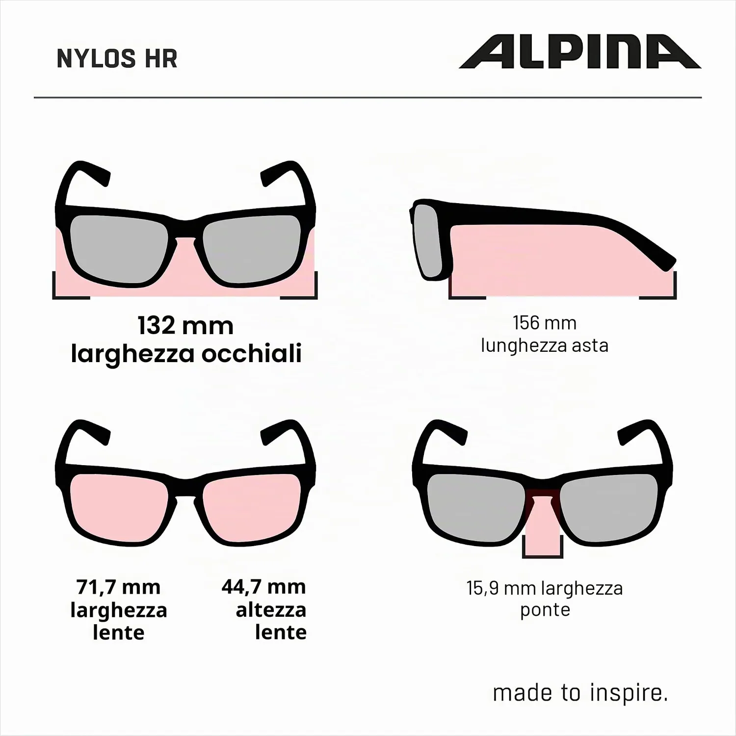 Alpina Sport Nylos HR occhiali sportivi nero scuro