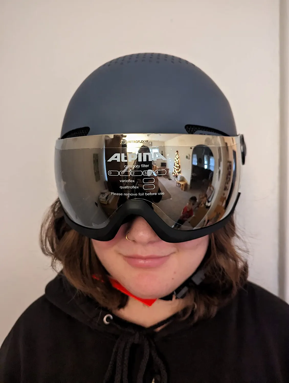 Alpina Arber Visor Q-Lite casco sci ink matt 54-58 cm visiera