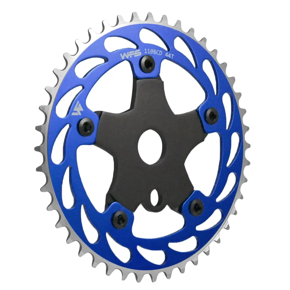 WFS Helix 44T corona bici single speed blu alluminio