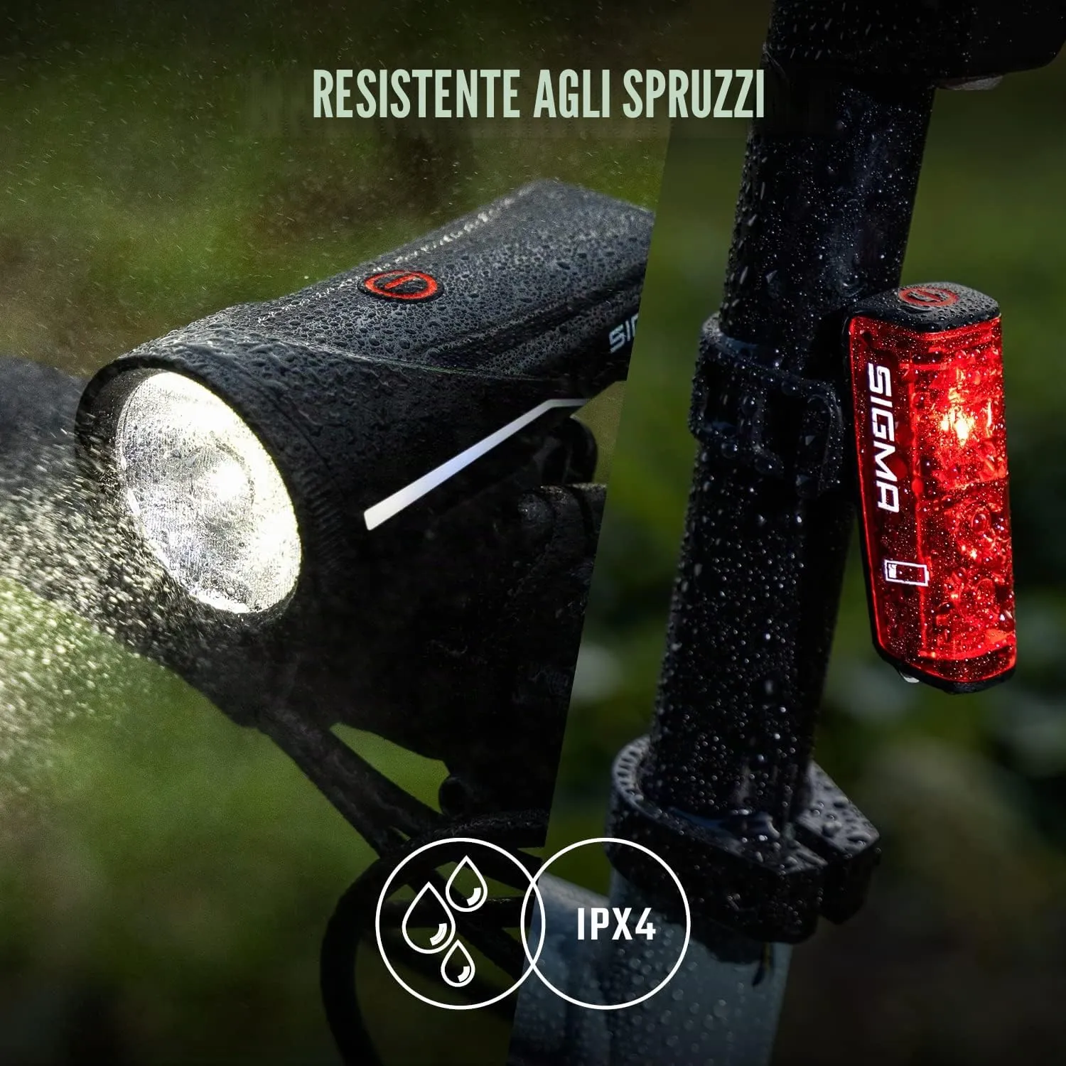 Sigma Aura 100+Blaze Link set luci bici ricaricabili 100 lux