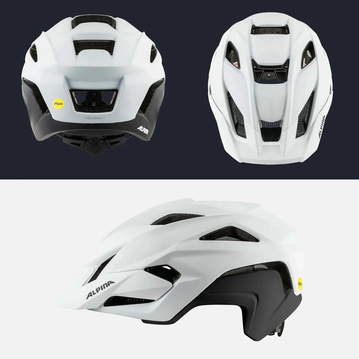 Alpina Stan MIPS casco bici white matt 51-55 cm trail