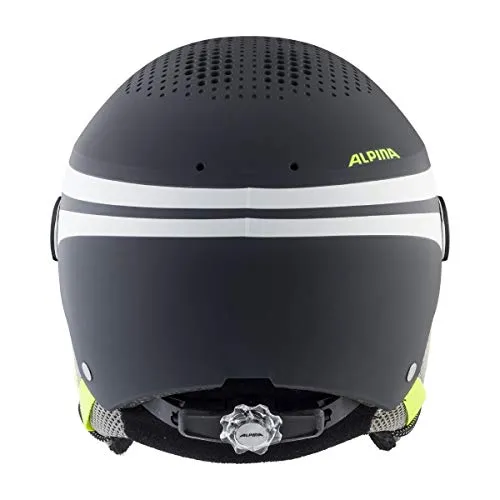 Alpina Zupo Visor casco sci 51-55 charcoal-neon con visiera