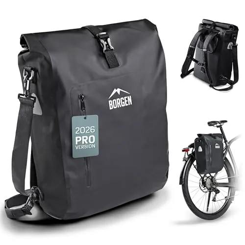 Borgen 3 in 1 Pro borsa bici portapacchi 25L nera
