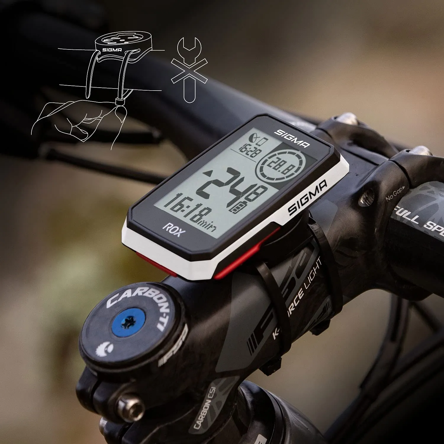 Sigma Rox 2.0 ciclocomputer GPS bianco navigazione e-bike