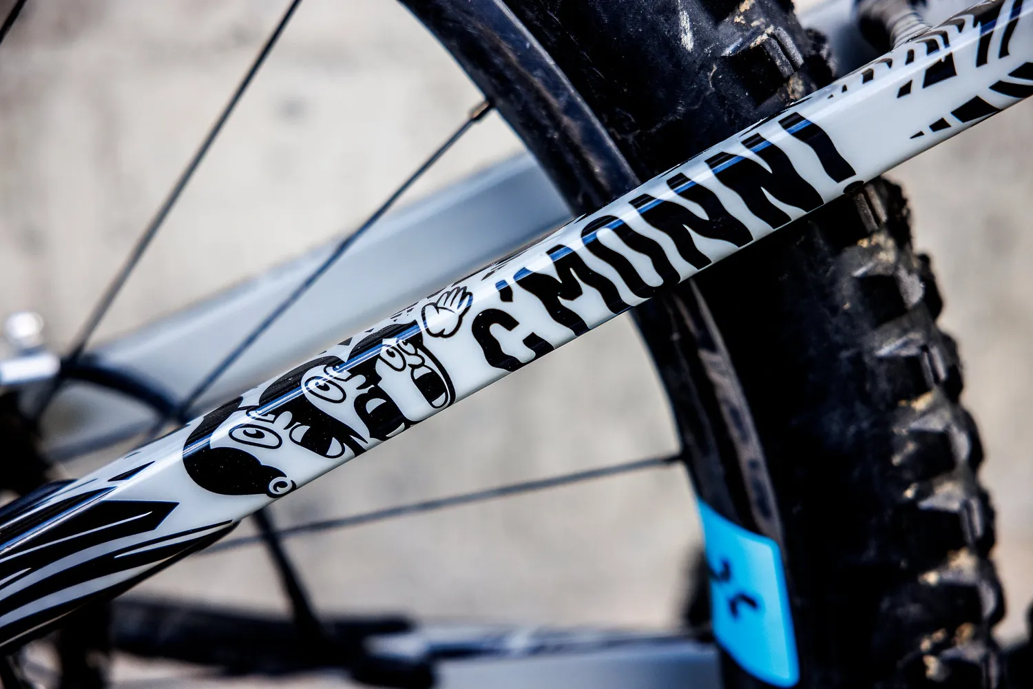 Dyedbro Kaos protezione telaio MTB nera lucida