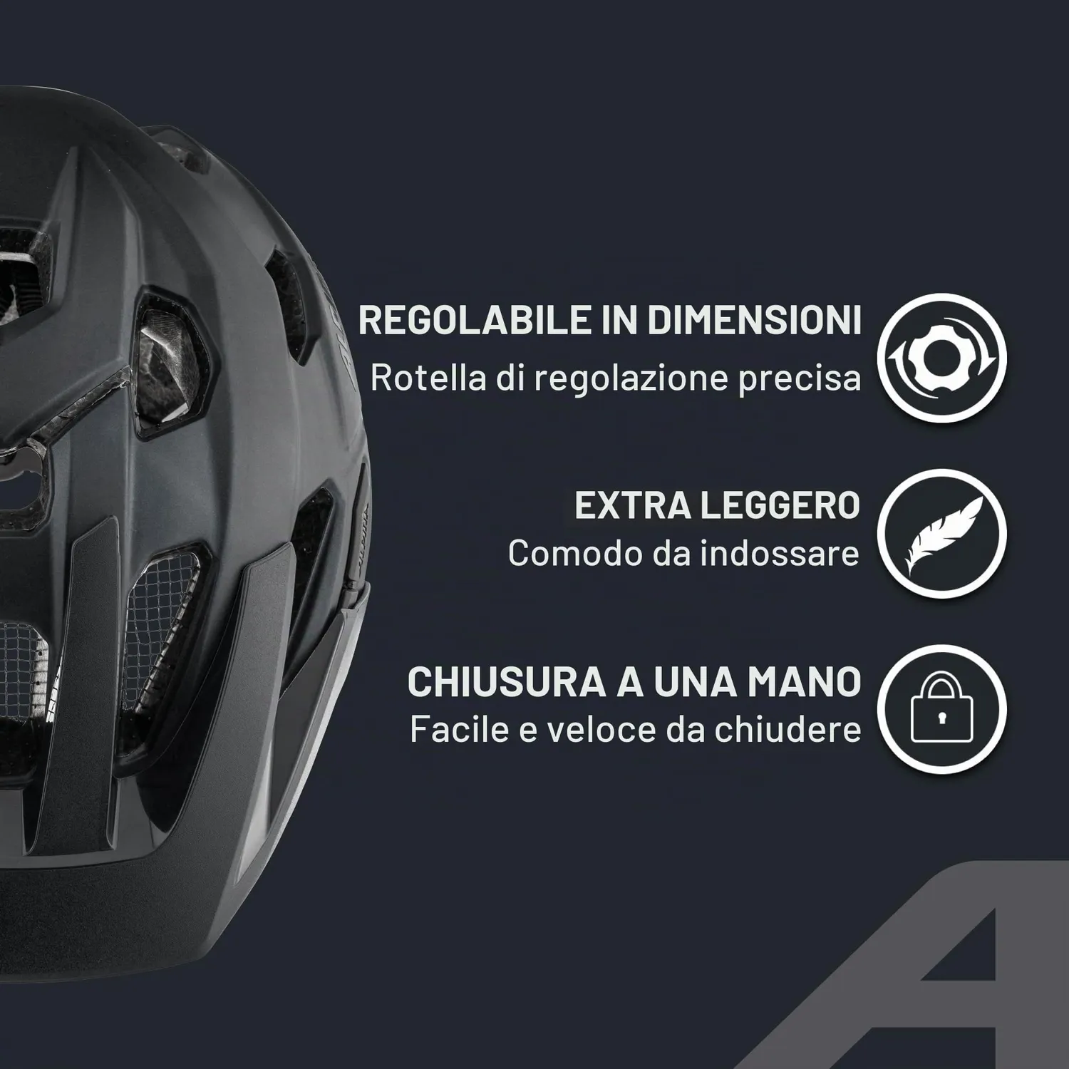 Alpina Anzana casco bici adulto 57-61 Black opaco