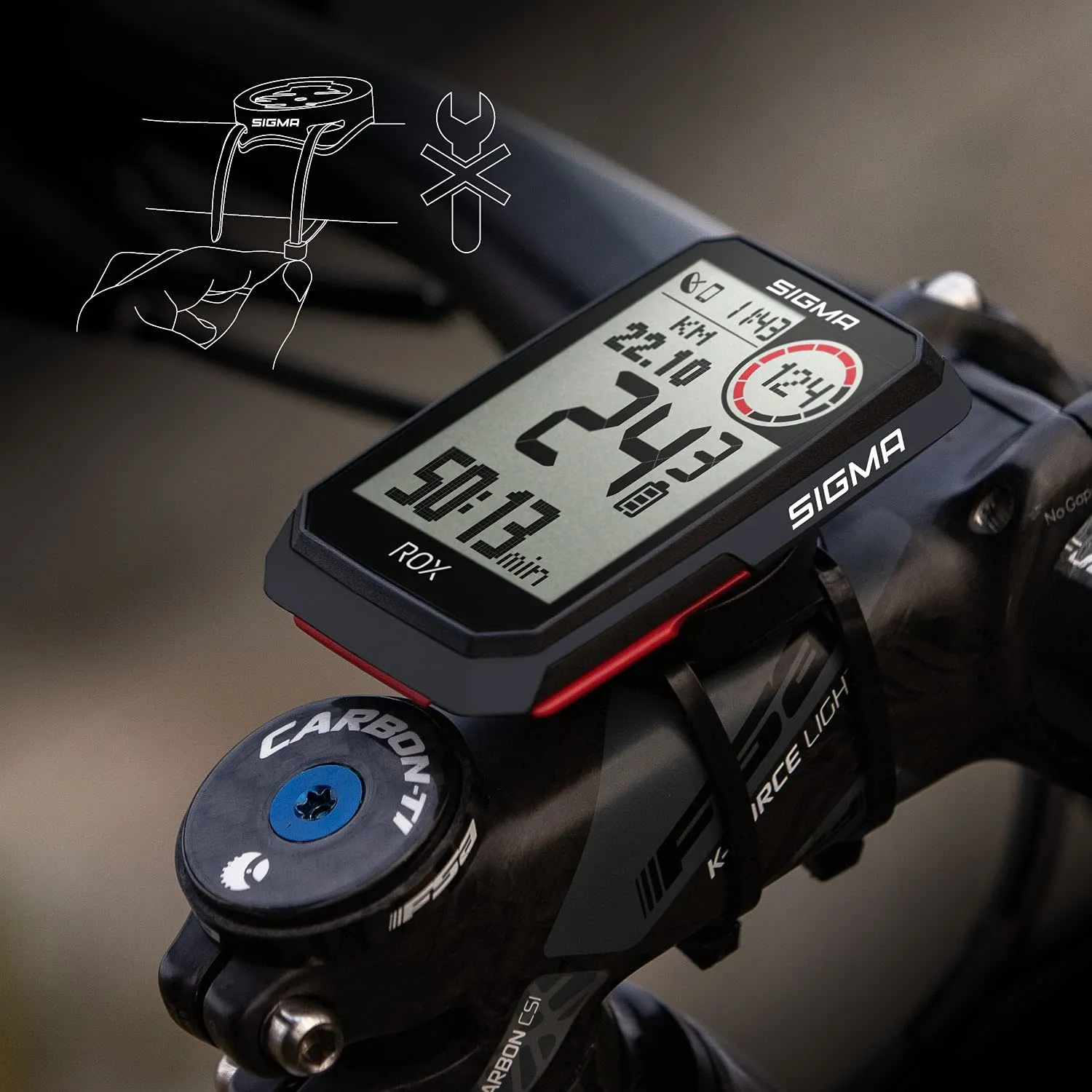 Sigma Rox 4.0 Black ciclocomputer GPS bici con altimetro