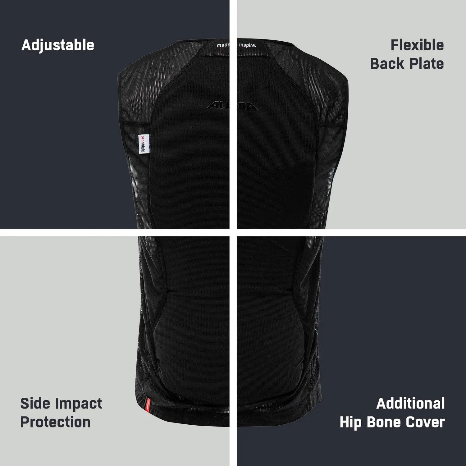 Alpina Proshield Men gilet protettivo S paraschiena