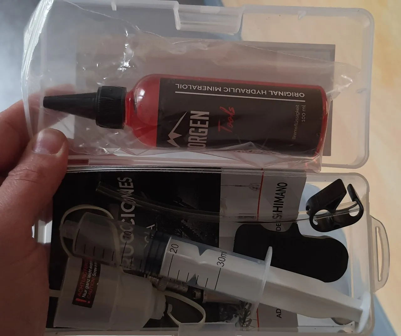 Borgen Kit Spurgo Freni Shimano olio minerale istruzioni