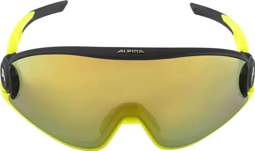 Alpina 5W1NG Q+CM occhiali black-neon yellow polarizzati