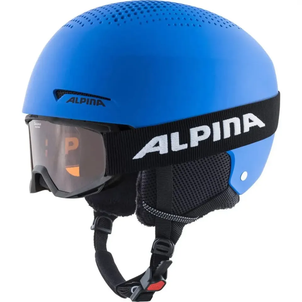 Alpina Zupo Piney set casco sci bimbo blu 48-52