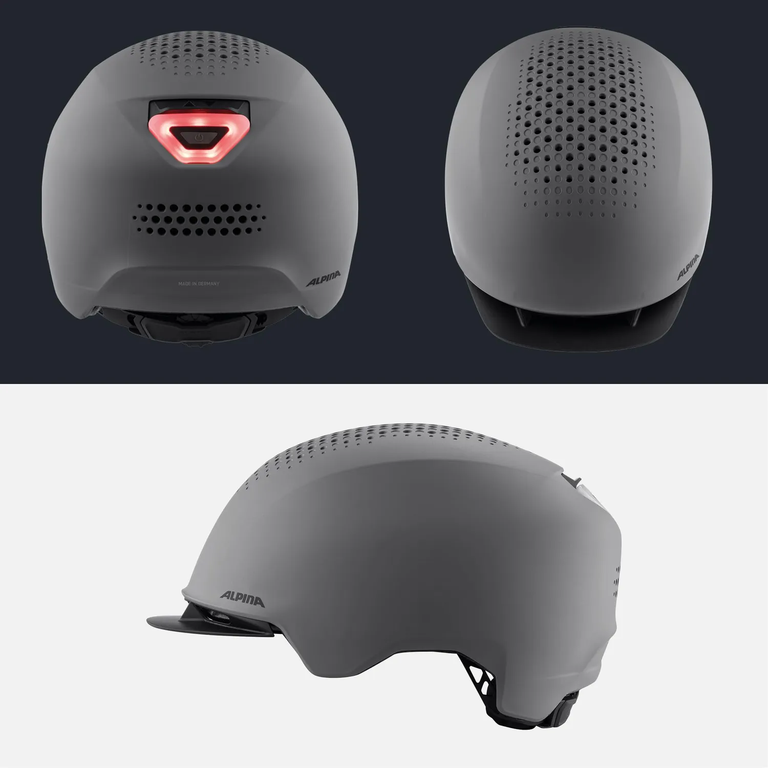 Alpina Idol Casco Bici Urban con Luce Integrata