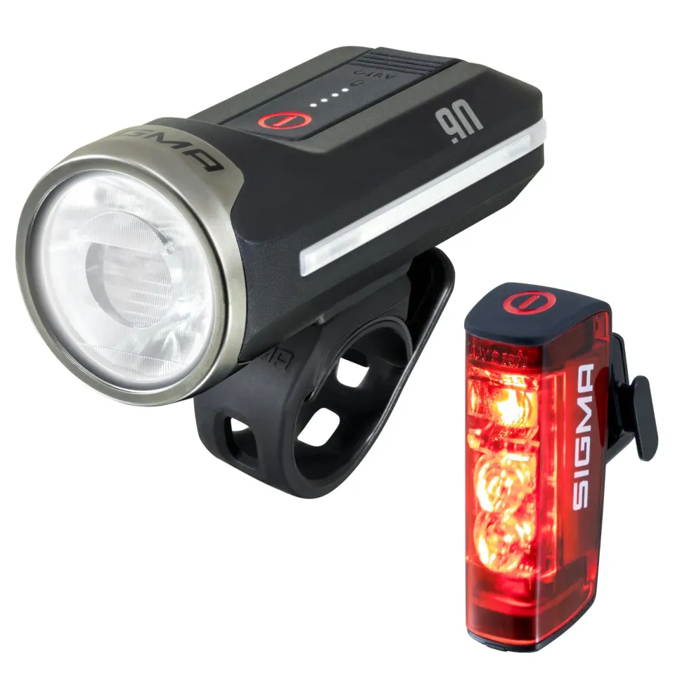 Sigma Aura 90 + Hiro 50 set luci bici USB-C StVZO