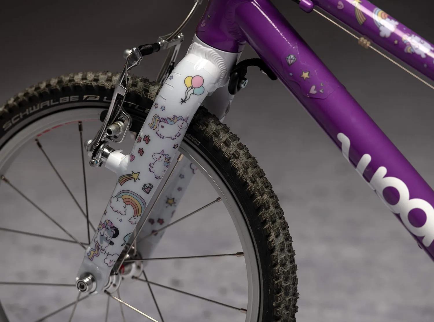 Dyedbro Unicorn Kids protezione bici bimbo lucida