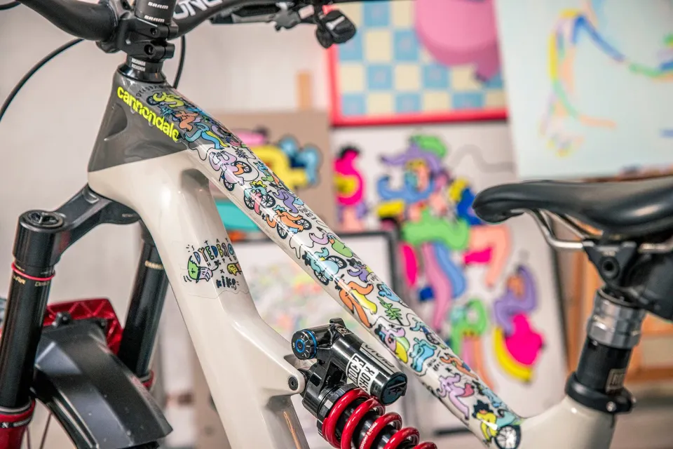 Dyedbro Kiko CLJ pellicola telaio mtb verde menta fantasia