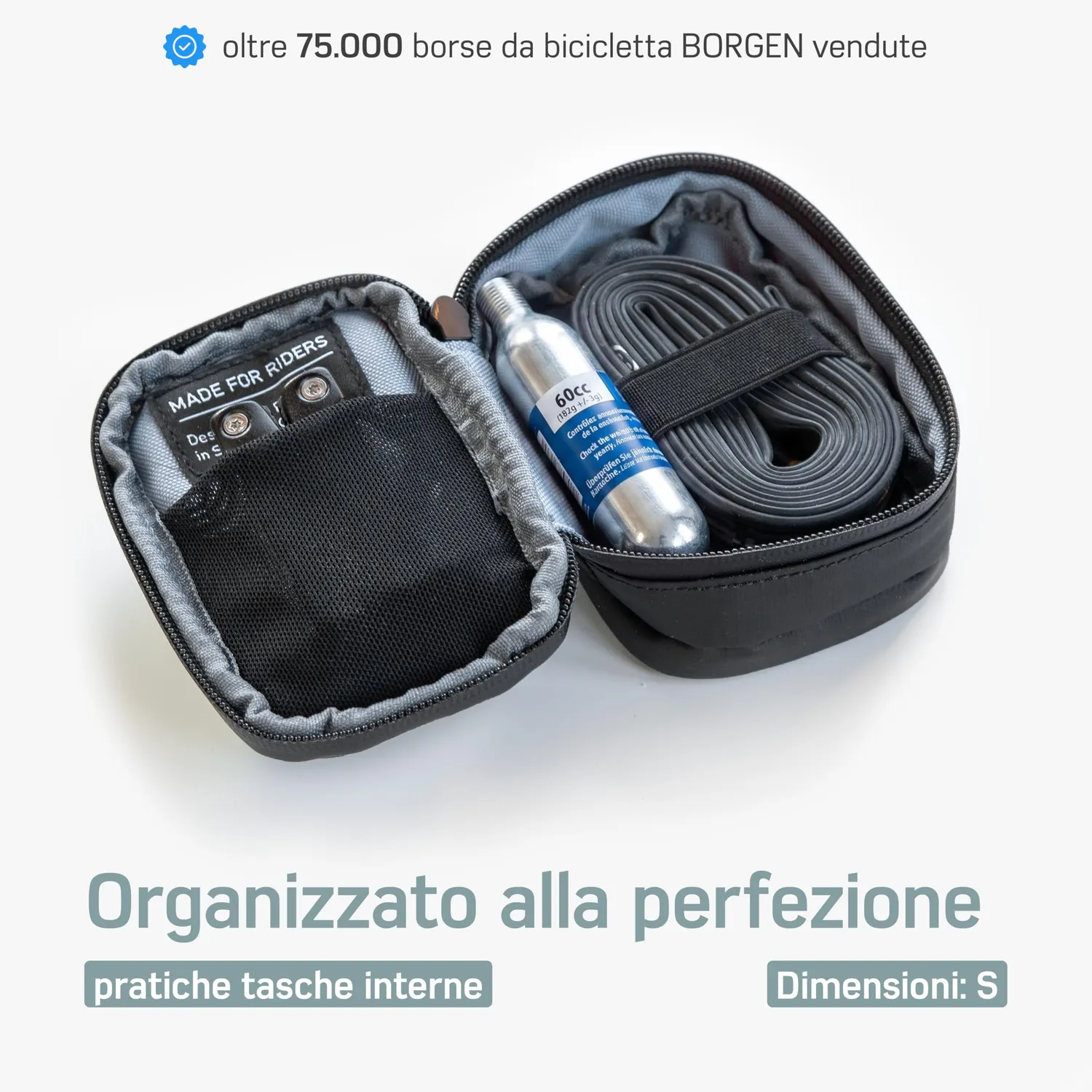 Borgen borsa sottosella bici nera S 120 g idrorepellente