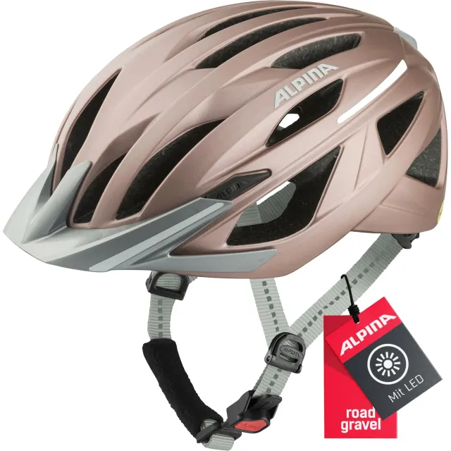 Alpina Gent MIPS casco bici rosa opaco touring