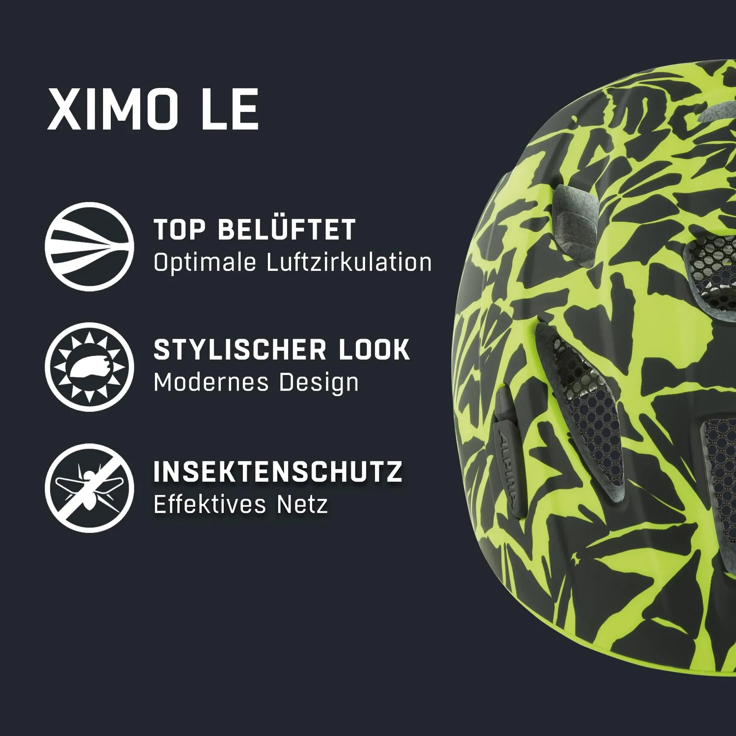 Alpina Ximo LE casco bici bambino 47-51 nero