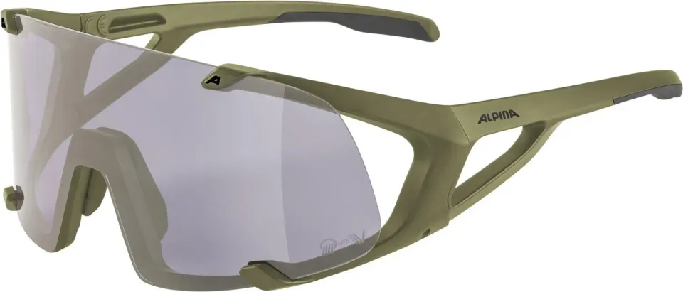Alpina Sport Hawkeye Q-Lite V occhiali olive matt fotocromatici