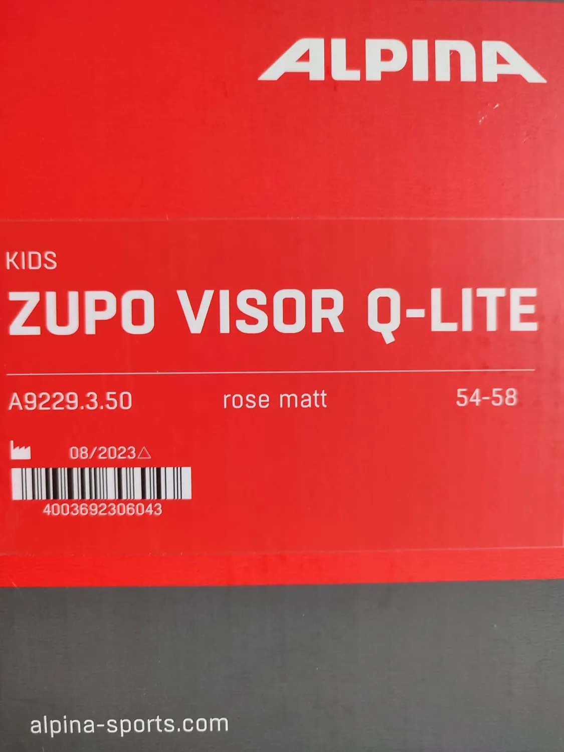 Alpina Zupo Visor Q-Lite casco sci bimbo blu 54-58 cm