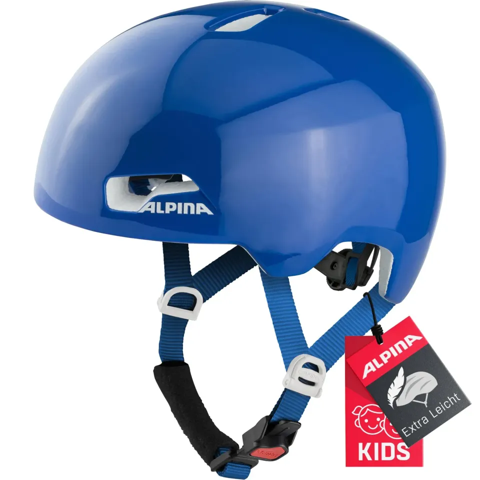 Alpina Hackney casco bici bimbo 47-51 Blue Gloss