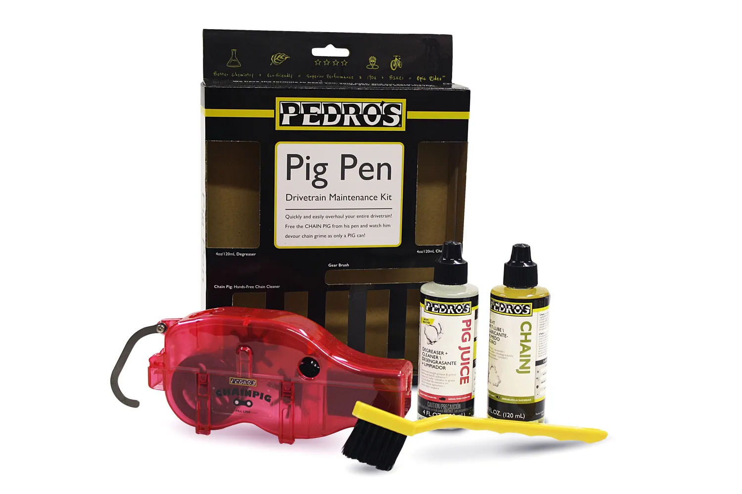 Pedro's Pig Pen kit pulizia trasmissione 4 pezzi sgrassatore