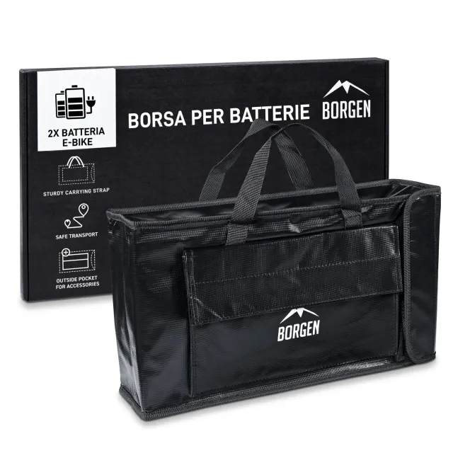 Borgen borsa batteria e-bike 41 cm ignifuga