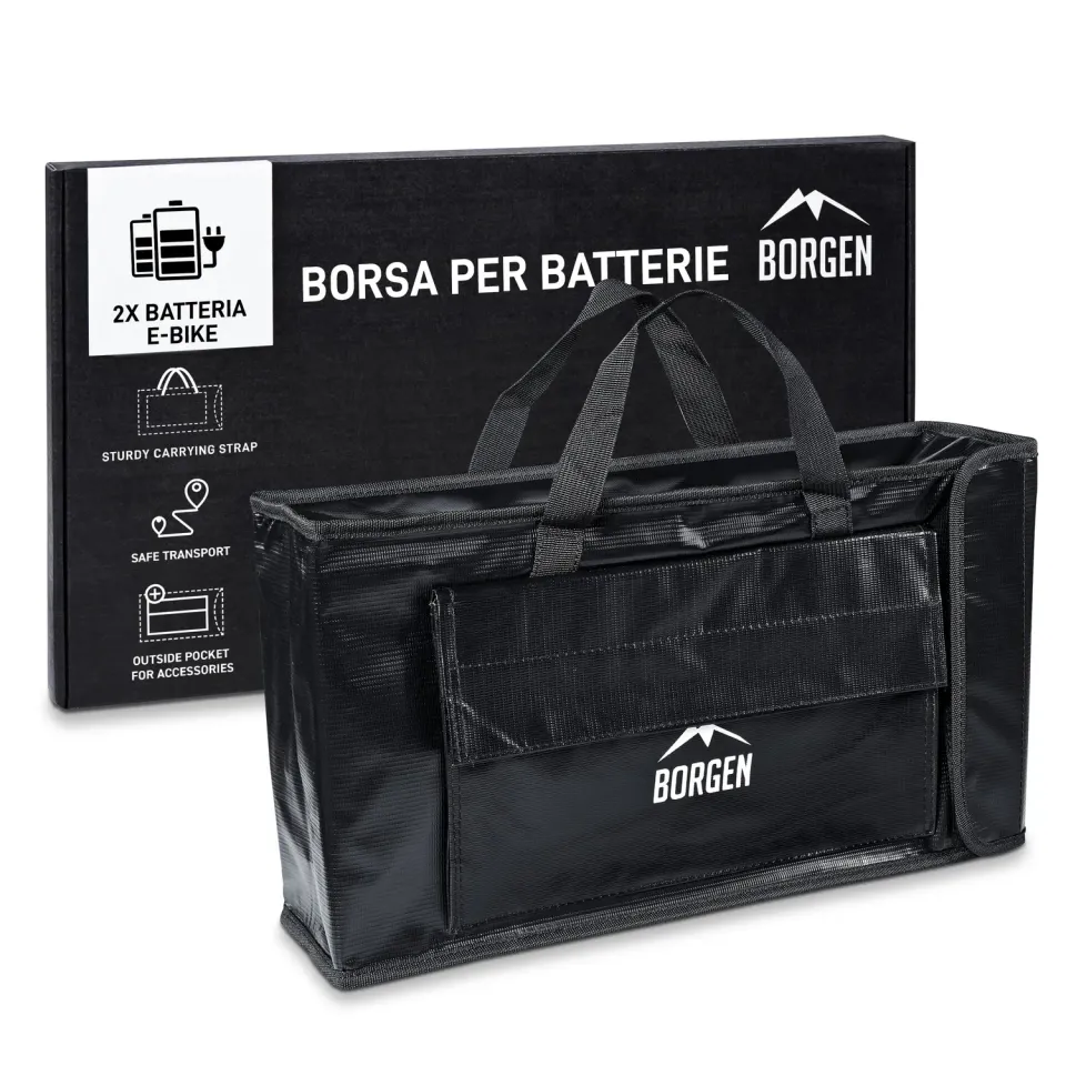 Borgen borsa batteria e-bike 41 cm ignifuga