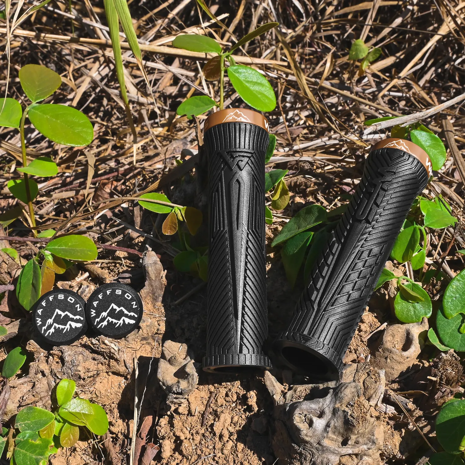WFS Volatus Manopole Bici Lock-On Black x Brown