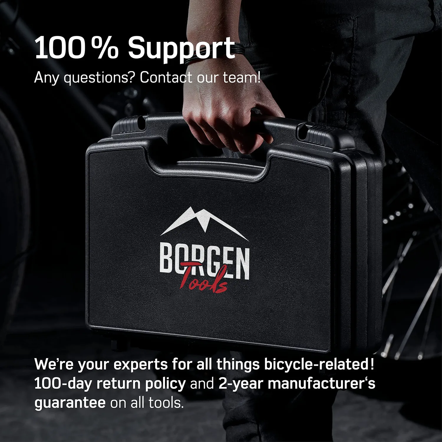 Borgen set attrezzi bici 37 pezzi valigetta per MTB strada e-bike