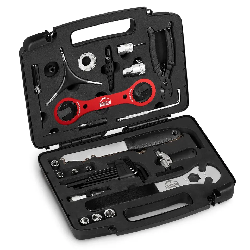Borgen set attrezzi bici 37 pezzi valigetta per MTB strada e-bike