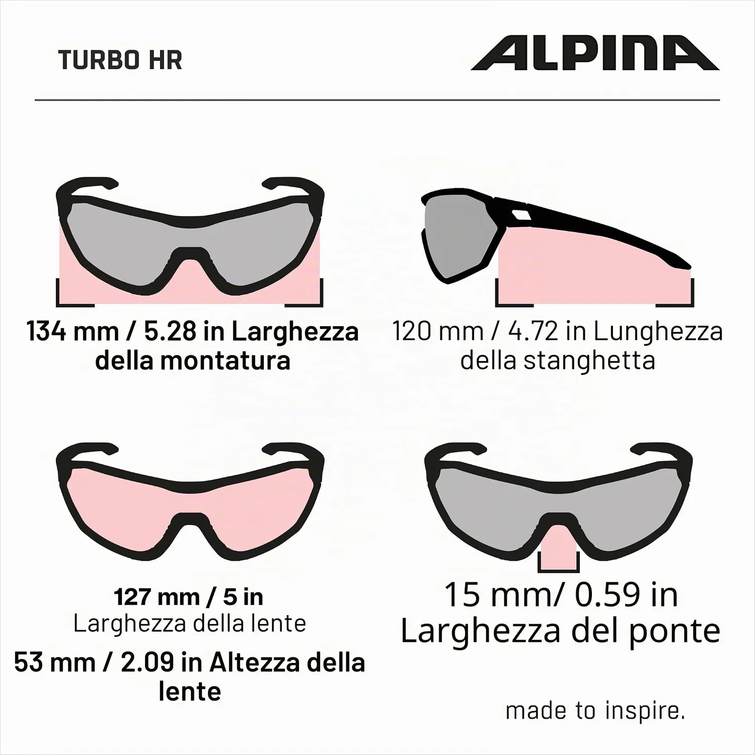 Alpina Turbo HR occhiali sportivi cool-grey matt