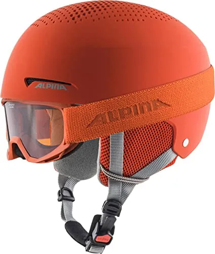 Alpina Zupo Set casco sci bambino arancione 48-52 cm