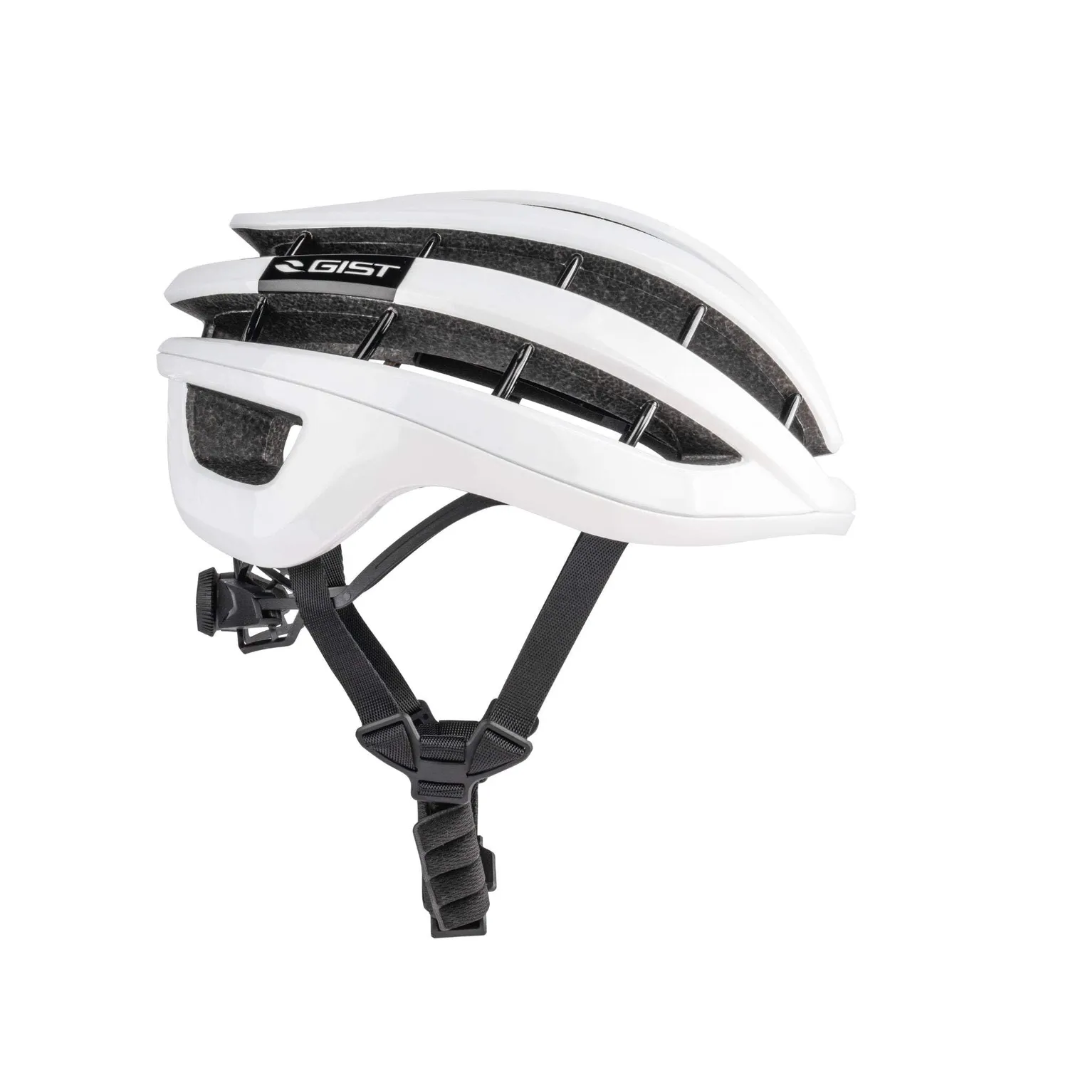 Gist Rapido casco bici nero lucido leggero 250g