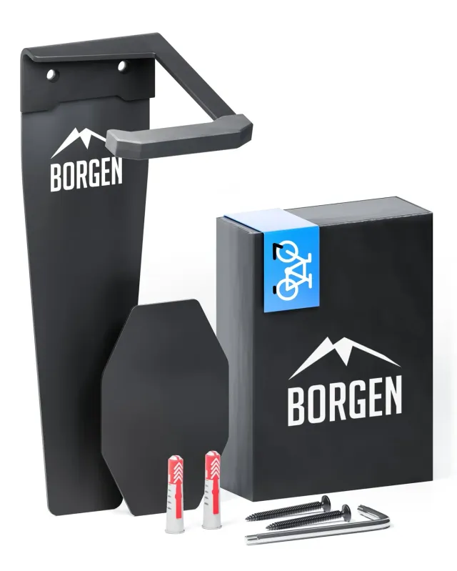 Borgen supporto bici parete verticale nero 32kg set 1 pezzo