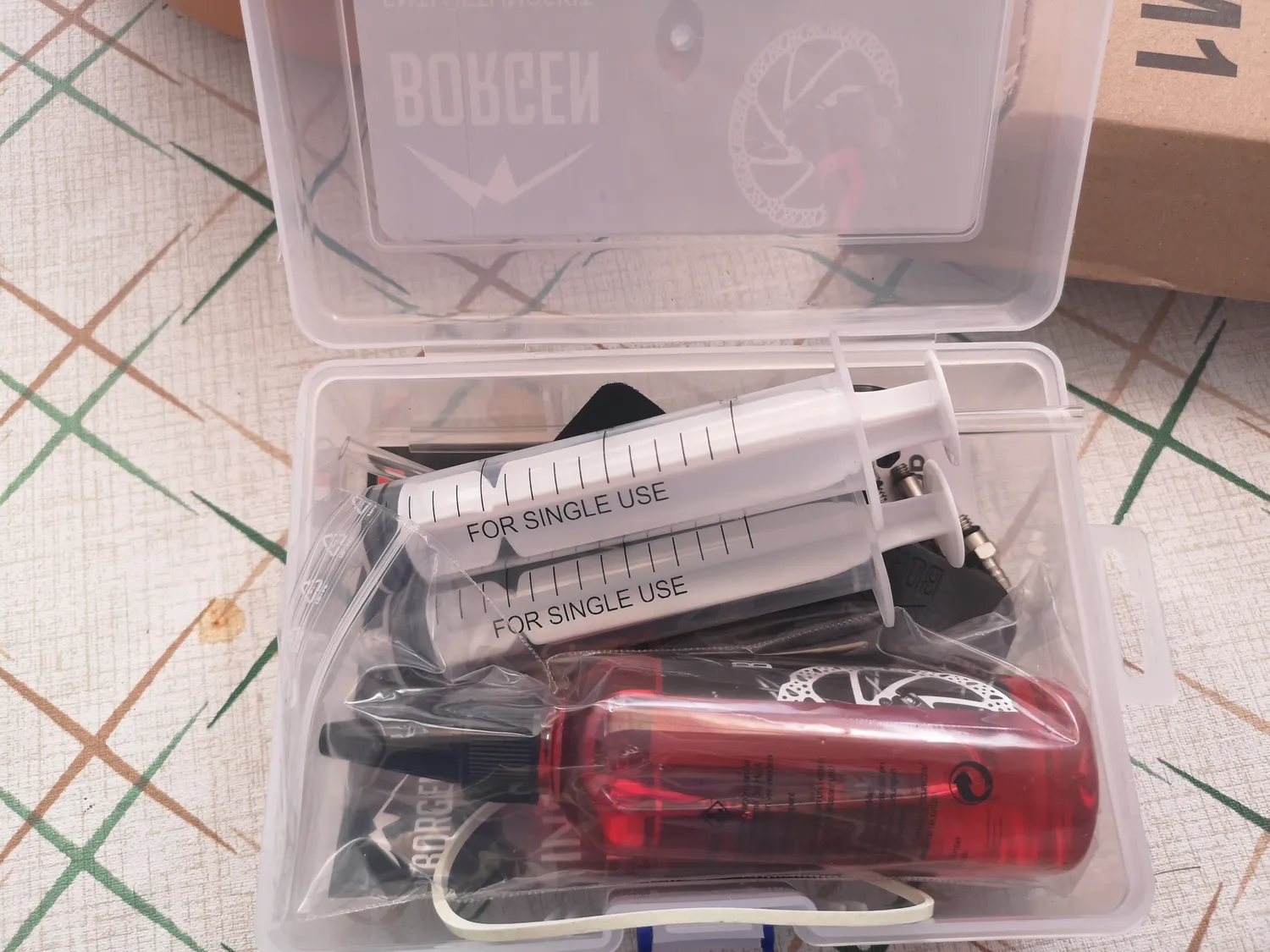 Borgen kit spurgo freni disco Tektro TRP olio minerale