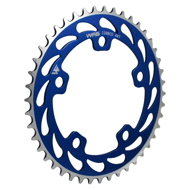 WFS Helix 44T corona singlespeed 110 BCD blu anodizzato