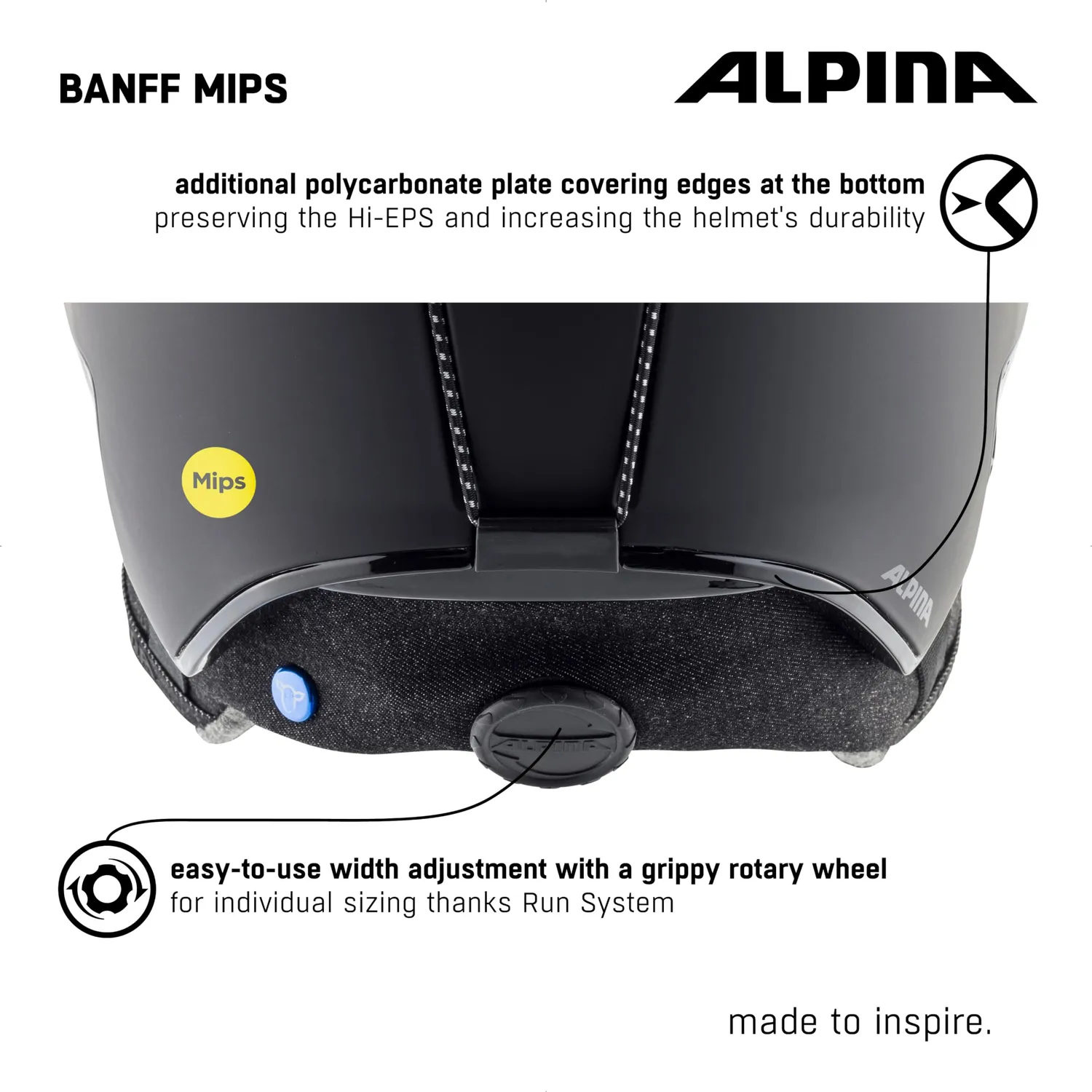 Alpina Banff MIPS casco sci snowboard nero 55-59 cm