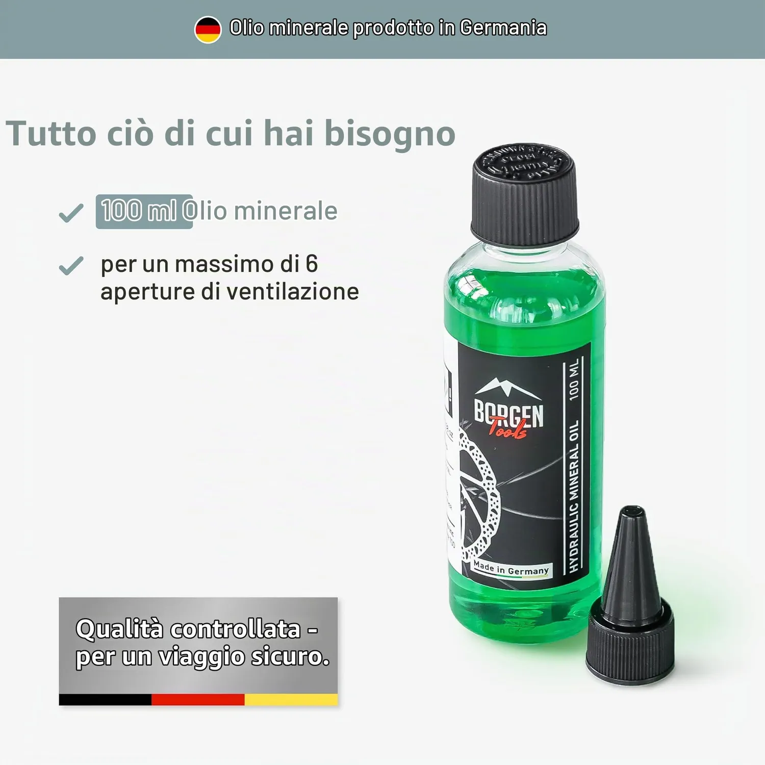 Borgen Kit spurgo PRO freni SRAM Maven DB olio minerale 100 ml