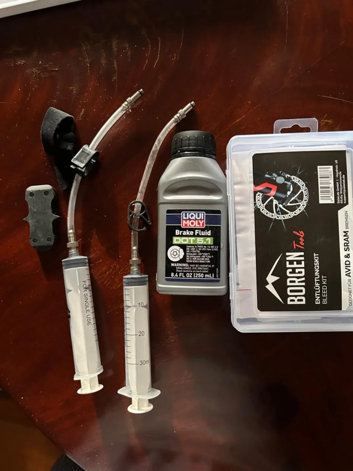 Borgen kit spurgo freni disco Avid SRAM DOT 5.1