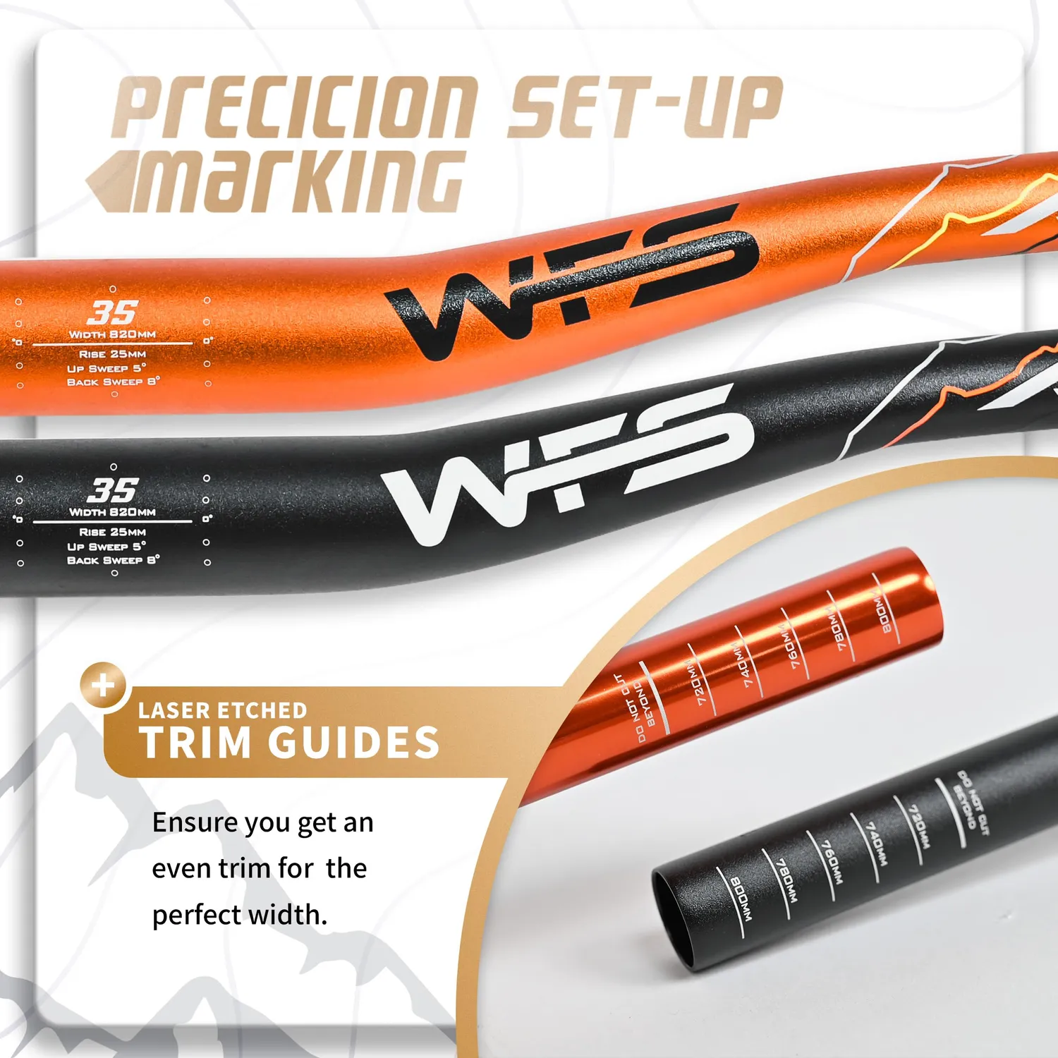 WFS Ascend manubrio MTB 35x820mm nero cashmoney