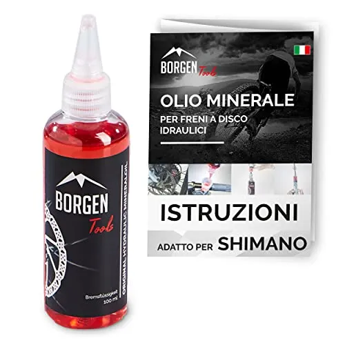 Borgen Olio minerale freni disco Shimano 100 ml idraulici