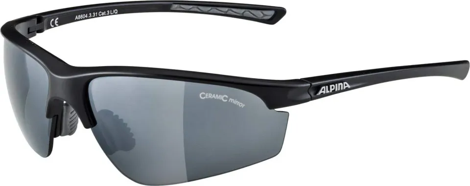 Alpina Tri-Effect 2.0 occhiali sportivi black matt 3 lenti