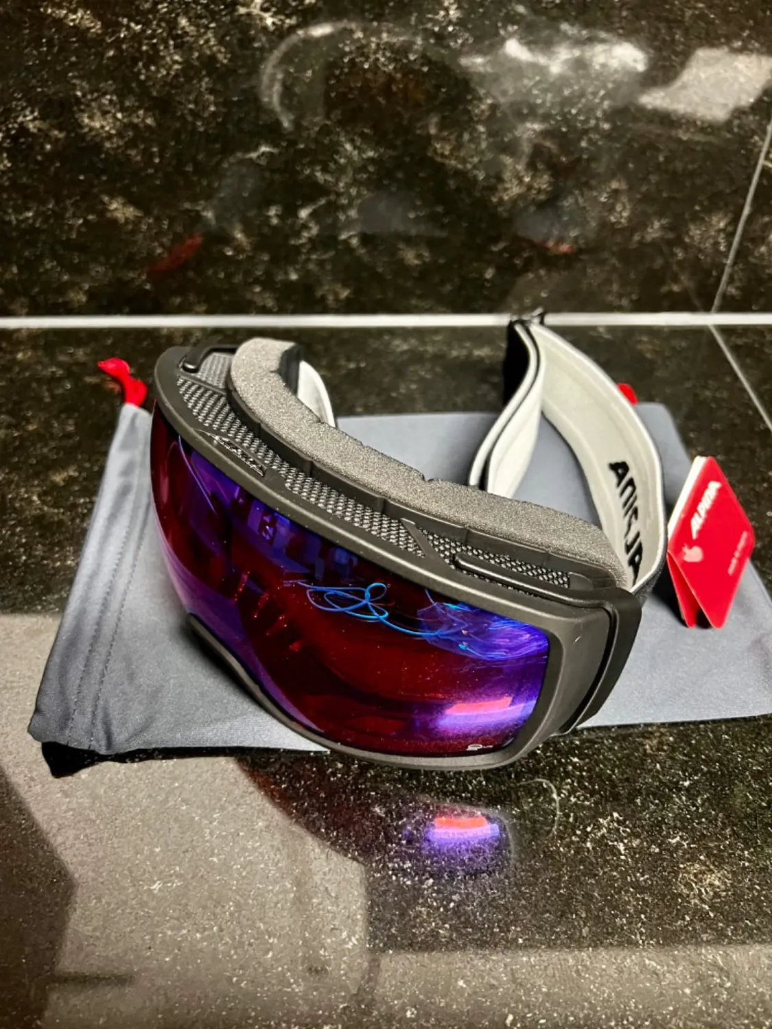 Alpina Double Jack PLNT Q-Lite maschera sci nera