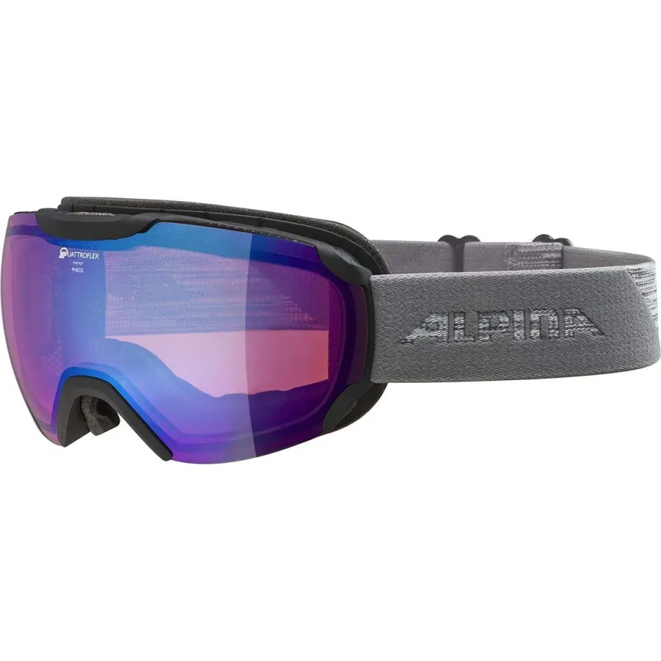 Alpina Pheos Q-Lite maschera sci black-grey Quattroflex